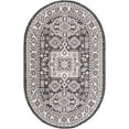 thumbnail image 1 of Rugs.com Outdoor Aztec Collection Rug – 3' x 5' Oval Charcoal Gray Flatweave Rug Perfect For Living Rooms, Large Dining Rooms, Open Floorplans, 1 of 1