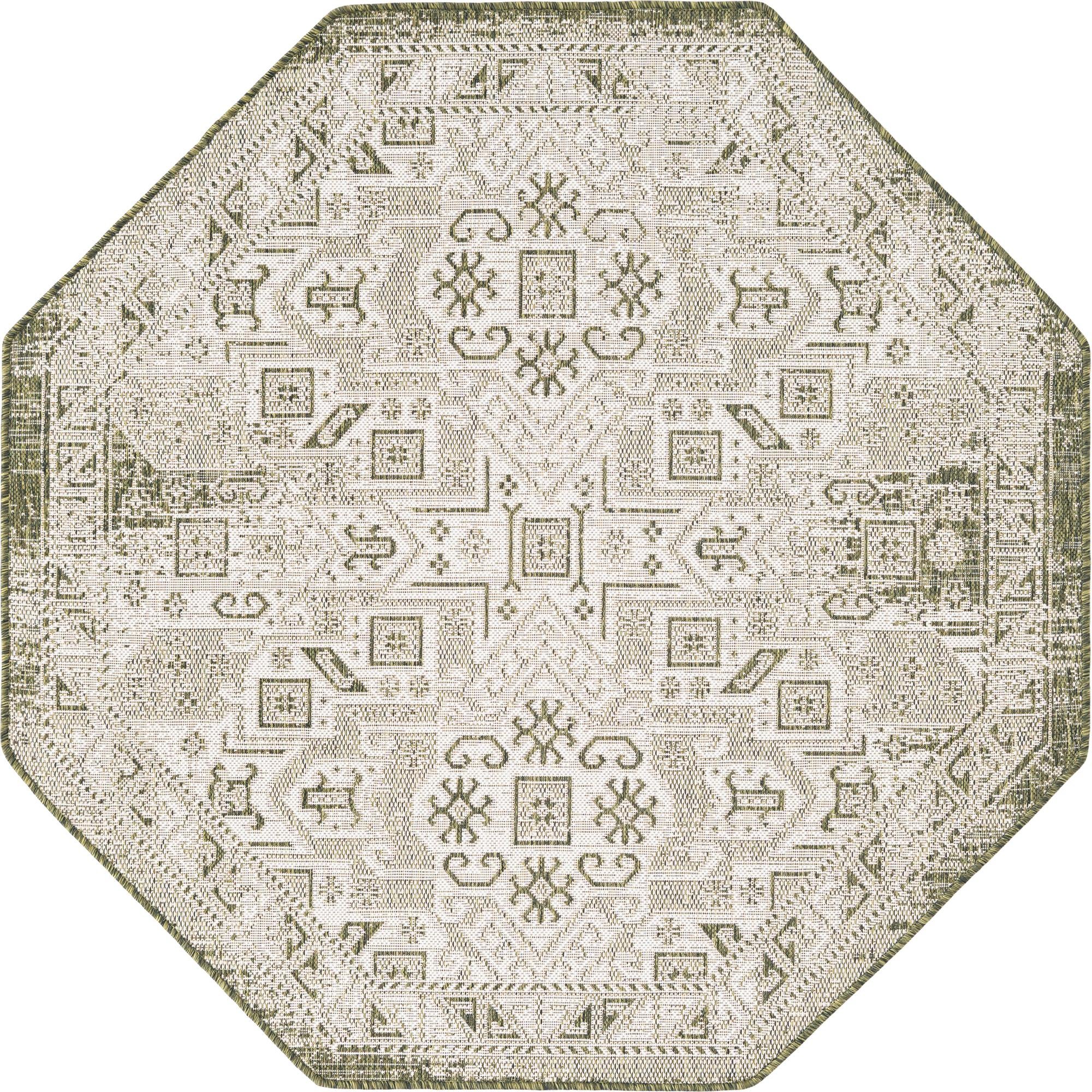Green Aztec Rug Rugs.com Outdoor Aztec Collection Rug – 5 Ft Octagon Green Flatweave ...