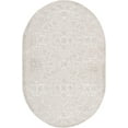 thumbnail image 1 of Rugs.com Outdoor Aztec Collection Rug – 5' x 8' Oval Light Gray Flatweave Rug Perfect For Living Rooms, Large Dining Rooms, Open Floorplans, 1 of 1