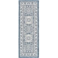 thumbnail image 1 of Rugs.com Outdoor Aztec Collection Rug – 6 Ft Runner Blue Flatweave Rug Perfect For Hallways, Entryways, 1 of 1