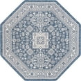 thumbnail image 1 of Rugs.com Outdoor Aztec Collection Rug – 8 Ft Octagon Blue Flatweave Rug Perfect For Living Rooms, Kitchens, Entryways, 1 of 1