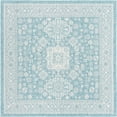thumbnail image 1 of Rugs.com Outdoor Aztec Collection Rug – 8 Ft Square Aqua Flatweave Rug Perfect For Living Rooms, Kitchens, Entryways, 1 of 1