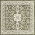 thumbnail image 1 of Rugs.com Outdoor Aztec Collection Rug – 8 Ft Square Green Flatweave Rug Perfect For Living Rooms, Kitchens, Entryways, 1 of 1