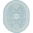 thumbnail image 1 of Rugs.com Outdoor Aztec Collection Rug – 8' x 10' Oval Aqua Flatweave Rug Perfect For Living Rooms, Large Dining Rooms, Open Floorplans, 1 of 1