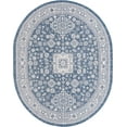 thumbnail image 1 of Rugs.com Outdoor Aztec Collection Rug – 8' x 10' Oval Blue Flatweave Rug Perfect For Living Rooms, Large Dining Rooms, Open Floorplans, 1 of 1