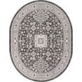 thumbnail image 1 of Rugs.com Outdoor Aztec Collection Rug – 8' x 10' Oval Charcoal Gray Flatweave Rug Perfect For Living Rooms, Large Dining Rooms, Open Floorplans, 1 of 1