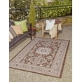 thumbnail image 1 of Rugs.com Outdoor Aztec Collection Rug – 8' x 11' Brown Flatweave Rug Perfect For Living Rooms, Large Dining Rooms, Open Floorplans, 1 of 6