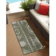 thumbnail image 1 of Rugs.com Outdoor Bohemian Collection Rug – 6 Ft Runner Green Flatweave Rug Perfect For Hallways, Entryways, 1 of 9