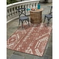 thumbnail image 1 of Rugs.com Outdoor Bohemian Collection Rug – 8' x 10' Rust Red Flatweave Rug Perfect For Living Rooms, Large Dining Rooms, Open Floorplans, 1 of 9