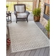 thumbnail image 1 of Rugs.com Outdoor Lattice Collection Rug – 6' x 9' Gray Flatweave Rug Perfect For Bedrooms, Dining Rooms, Living Rooms, 1 of 8