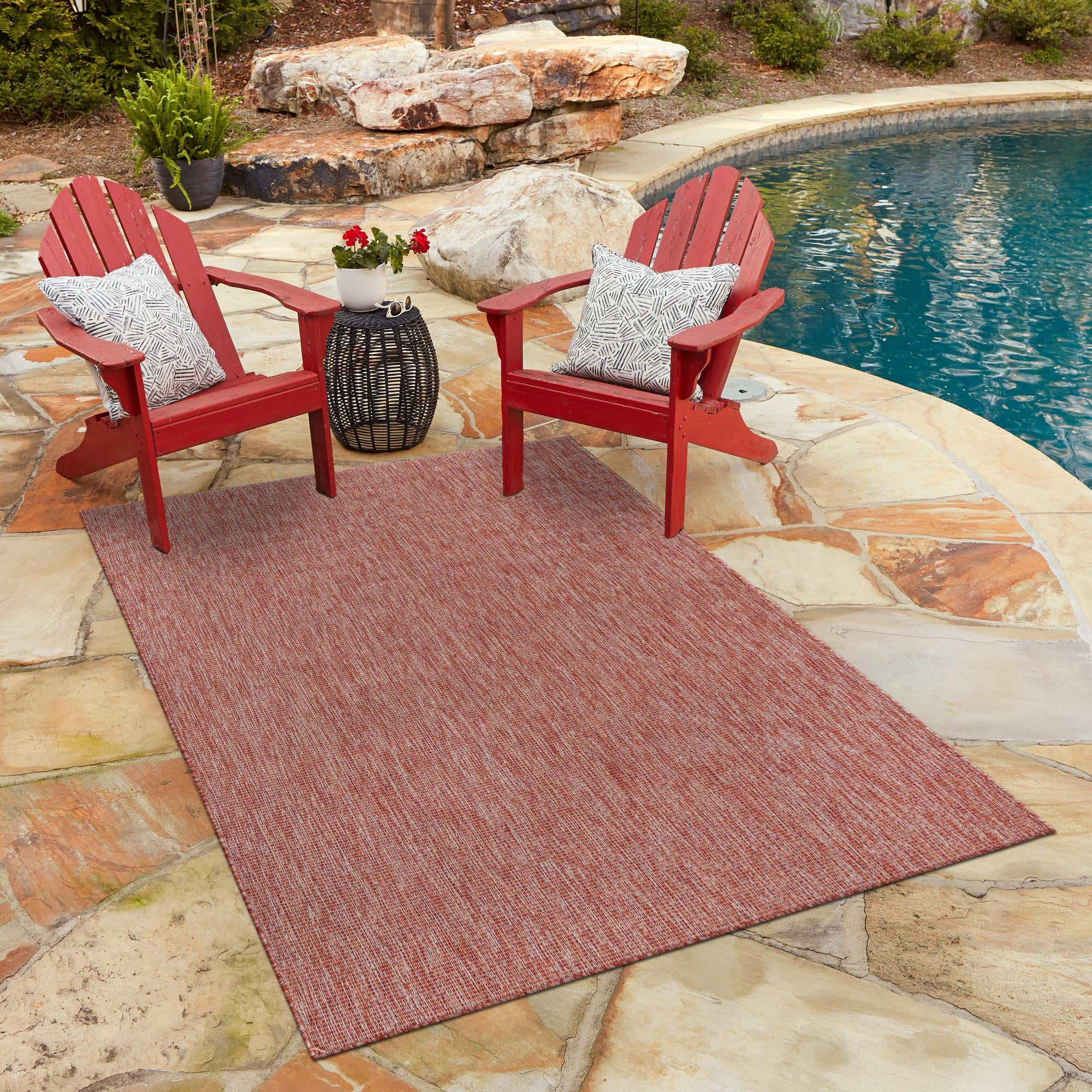Rust Red Outdoor Rugs Rugs.com Outdoor Solid Collection Rug – 5' x 8' Rust Red Flatweave Rug ...