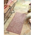 thumbnail image 1 of Rugs.com Outdoor Solid Collection Rug – 6 Ft Runner Rust Red Flatweave Rug Perfect For Hallways, Entryways, 1 of 7