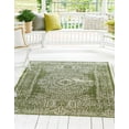 thumbnail image 1 of Rugs.com Outdoor Traditional Collection Rug – 4' x 6' Green Flatweave Rug Perfect For Entryways, Kitchens, Breakfast Nooks, Accent Pieces, 1 of 5
