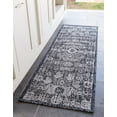thumbnail image 1 of Rugs.com Outdoor Traditional Collection Rug – 6 Ft Runner Charcoal Gray Flatweave Rug Perfect For Hallways, Entryways, 1 of 5