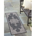 thumbnail image 1 of Rugs.com Outdoor Traditional Collection Rug – 6 Ft Runner Charcoal Gray Flatweave Rug Perfect For Hallways, Entryways, 1 of 5
