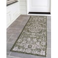 thumbnail image 1 of Rugs.com Outdoor Traditional Collection Rug – 6 Ft Runner Green Flatweave Rug Perfect For Hallways, Entryways, 1 of 8