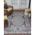 thumbnail image 1 of Rugs.com Outdoor Traditional Collection Rug – 7' x 10' Charcoal Gray Flatweave Rug Perfect For Bedrooms, Dining Rooms, Living Rooms, 1 of 5