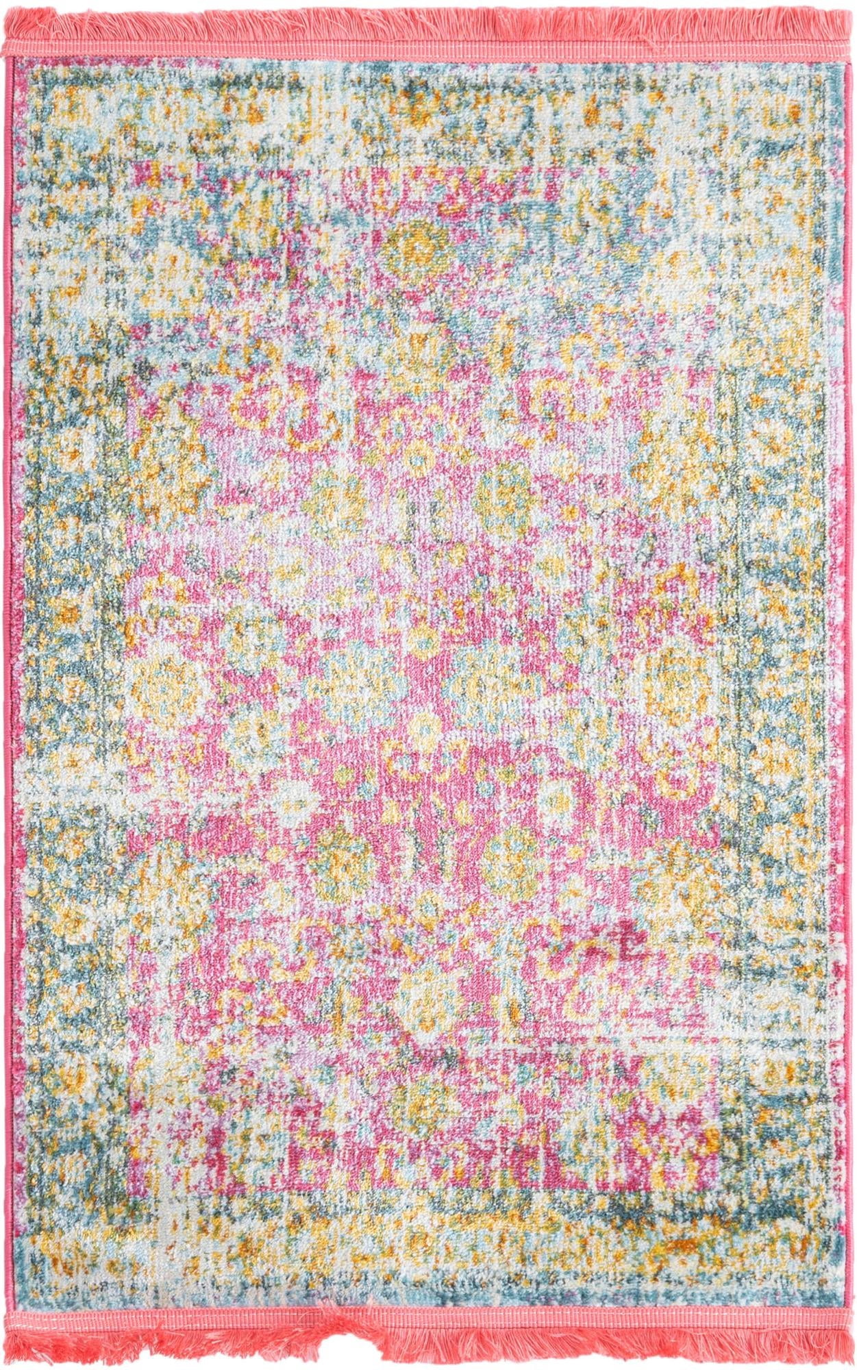Rugs.com Paragon Collection Rug – 2' x 3' Pink Medium-Pile Rug Perfect ...