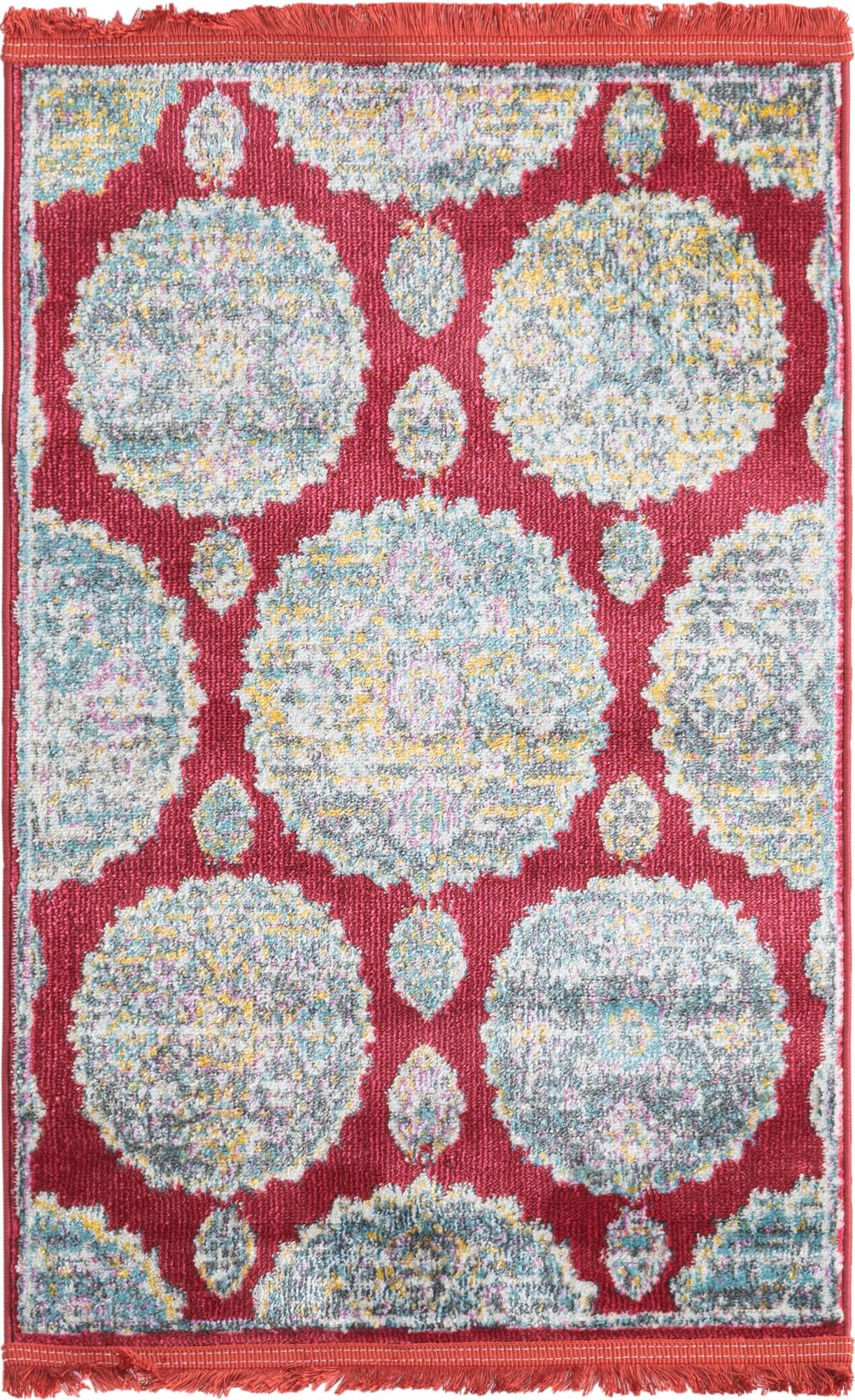 Rugs.com Paragon Collection Rug – 2' x 3' Red Medium-Pile Rug Perfect ...