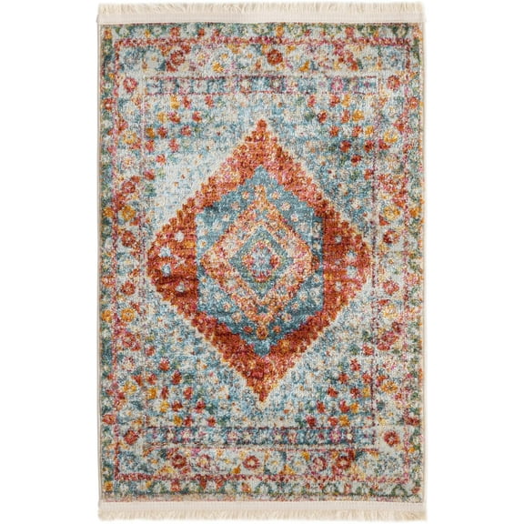 Rugs.com Paragon Collection Rug – 2' x 3' Salmon Medium-Pile Rug Perfect For Entryways, Kitchens, Breakfast Nooks, Accent Pieces