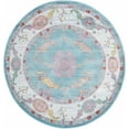thumbnail image 1 of Rugs.com Paragon Collection Rug – 5 Ft Round Aqua Medium-Pile Rug Perfect For Kitchens, Dining Rooms, 1 of 1
