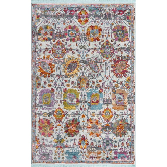 Rugs.com Paragon Collection Rug – 5' x 8' Multi Medium-Pile Rug Perfect For Bedrooms, Dining Rooms, Living Rooms