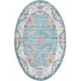 thumbnail image 1 of Rugs.com Paragon Collection Rug – 5' x 8' Oval Aqua Medium-Pile Rug Perfect For Living Rooms, Large Dining Rooms, Open Floorplans, 1 of 1