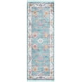 thumbnail image 1 of Rugs.com Paragon Collection Rug – 6 Ft Runner Aqua Medium-Pile Rug Perfect For Hallways, Entryways, 1 of 1