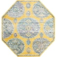 thumbnail image 1 of Rugs.com Paragon Collection Rug – 8 Ft Octagon Yellow Medium-Pile Rug Perfect For Living Rooms, Kitchens, Entryways, 1 of 1