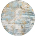 thumbnail image 1 of Rugs.com Paragon Collection Rug – 8 Ft Round Aqua Medium-Pile Rug Perfect For Kitchens, Dining Rooms, 1 of 1