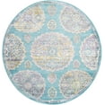thumbnail image 1 of Rugs.com Paragon Collection Rug – 8 Ft Round Blue Medium-Pile Rug Perfect For Kitchens, Dining Rooms, 1 of 1