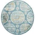 thumbnail image 1 of Rugs.com Paragon Collection Rug – 8 Ft Round Gray Blue Medium-Pile Rug Perfect For Kitchens, Dining Rooms, 1 of 1