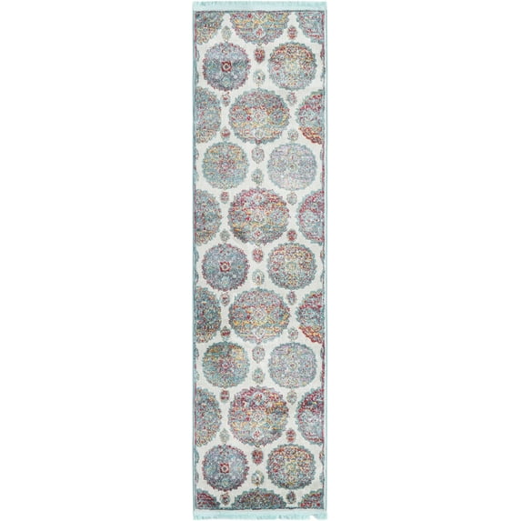 Rugs.com Paragon Collection Rug – 8 Ft Runner Cream Medium-Pile Rug Perfect For Hallways, Entryways