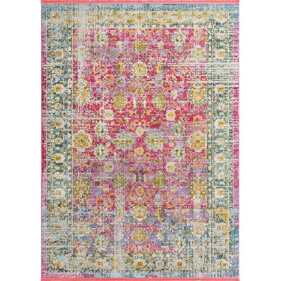 Rugs.com Paragon Collection Rug – 9' x 12' Pink Medium-Pile Rug Perfect For Living Rooms, Large Dining Rooms, Open Floorplans