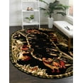 thumbnail image 1 of Rugs.com Pastoral Collection Rug – 4' x 6' Oval Black Medium Rug Perfect For Living Rooms, Large Dining Rooms, Open Floorplans, 1 of 9