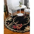 thumbnail image 1 of Rugs.com Pastoral Collection Rug – 7 Ft Round Black Medium Rug Perfect For Kitchens, Dining Rooms, 1 of 9