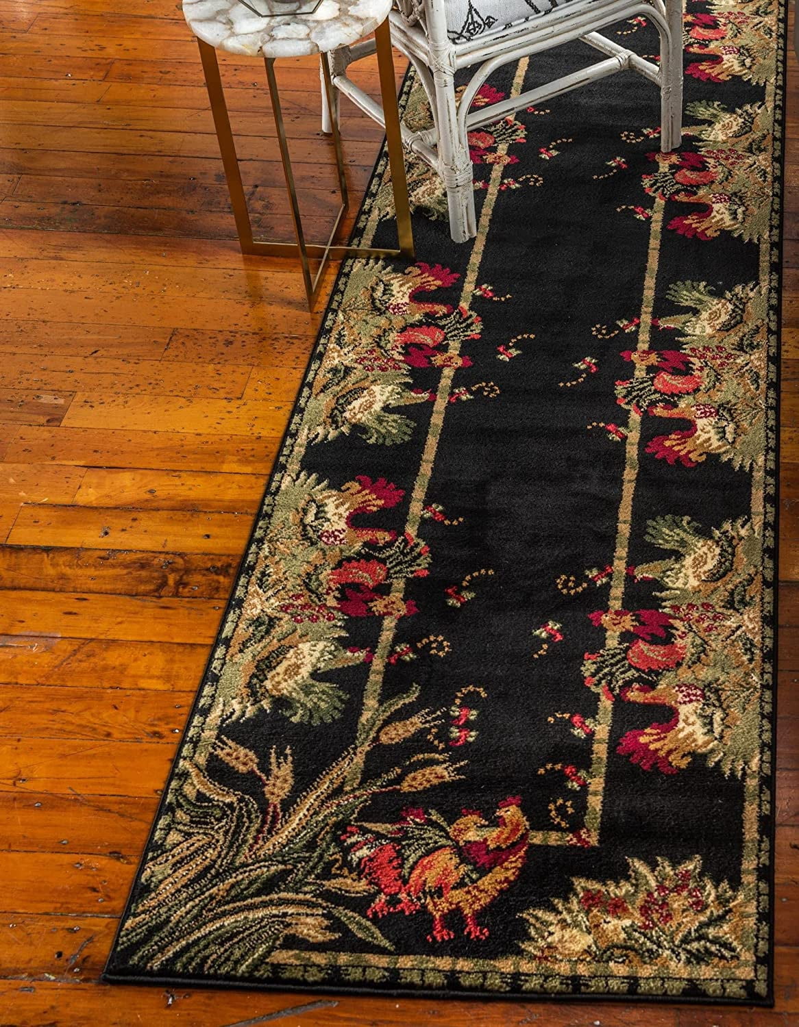 Rugs.com Pastoral Collection Rug – 8 Ft Runner Black Medium Rug Perfect ...