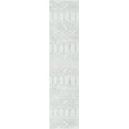 thumbnail image 1 of Rugs.com Paxon Trellis Collection Rug – 10 Ft Runner Ivory Aqua Medium Rug Perfect For Hallways, Entryways, 1 of 1