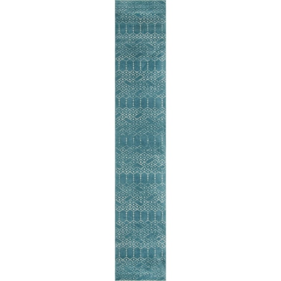 Rugs.com Paxon Trellis Collection Rug – 10' x 14' Navy Blue Medium Rug Perfect For Living Rooms, Large Dining Rooms, Open Floorplans