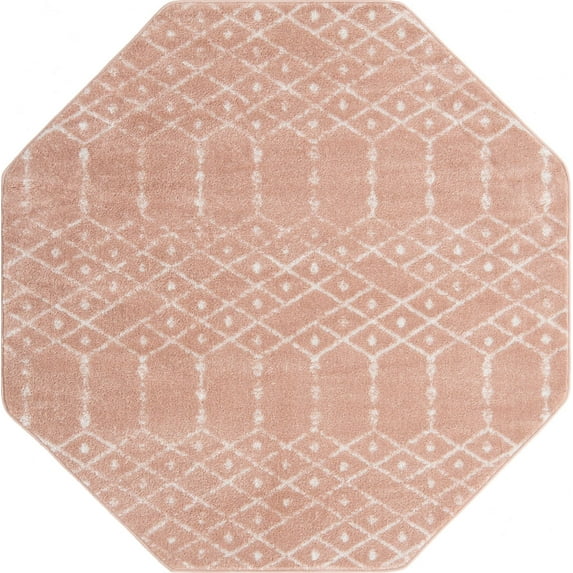 Rugs.com Paxon Trellis Collection Rug – 2' x 3' Rose Pink Medium Rug Perfect For Entryways, Kitchens, Breakfast Nooks, Accent Pieces