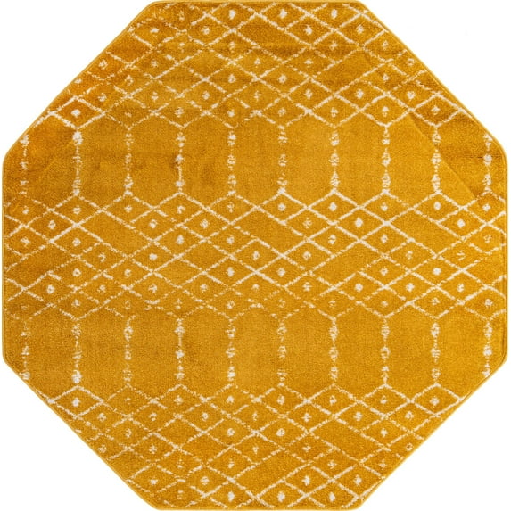 Rugs.com Paxon Trellis Collection Rug – 2' x 3' Yellow Medium Rug Perfect For Entryways, Kitchens, Breakfast Nooks, Accent Pieces