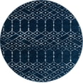 thumbnail image 1 of Rugs.com Paxon Trellis Collection Rug – 3 Ft Round Navy Blue Medium Rug Perfect For Kitchens, Dining Rooms, 1 of 1