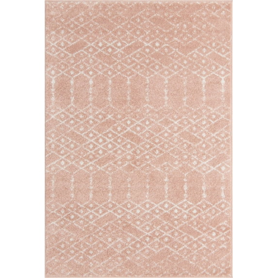 Rugs.com Paxon Trellis Collection Rug – 3' x 5' Rose Pink Medium Rug Perfect For Entryways, Kitchens, Breakfast Nooks, Accent Pieces