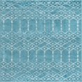 thumbnail image 1 of Rugs.com Paxon Trellis Collection Rug – 4 Ft Square Teal Blue Medium Rug Perfect For Living Rooms, Kitchens, Entryways, 1 of 1