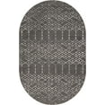 thumbnail image 1 of Rugs.com Paxon Trellis Collection Rug – 4' x 6' Oval Charcoal Gray Medium Rug Perfect For Living Rooms, Large Dining Rooms, Open Floorplans, 1 of 1