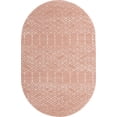 thumbnail image 1 of Rugs.com Paxon Trellis Collection Rug – 4' x 6' Oval Rose Pink Medium Rug Perfect For Living Rooms, Large Dining Rooms, Open Floorplans, 1 of 1