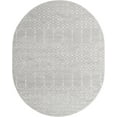 thumbnail image 1 of Rugs.com Paxon Trellis Collection Rug – 5' x 8' Oval Light Gray Medium Rug Perfect For Living Rooms, Large Dining Rooms, Open Floorplans, 1 of 1