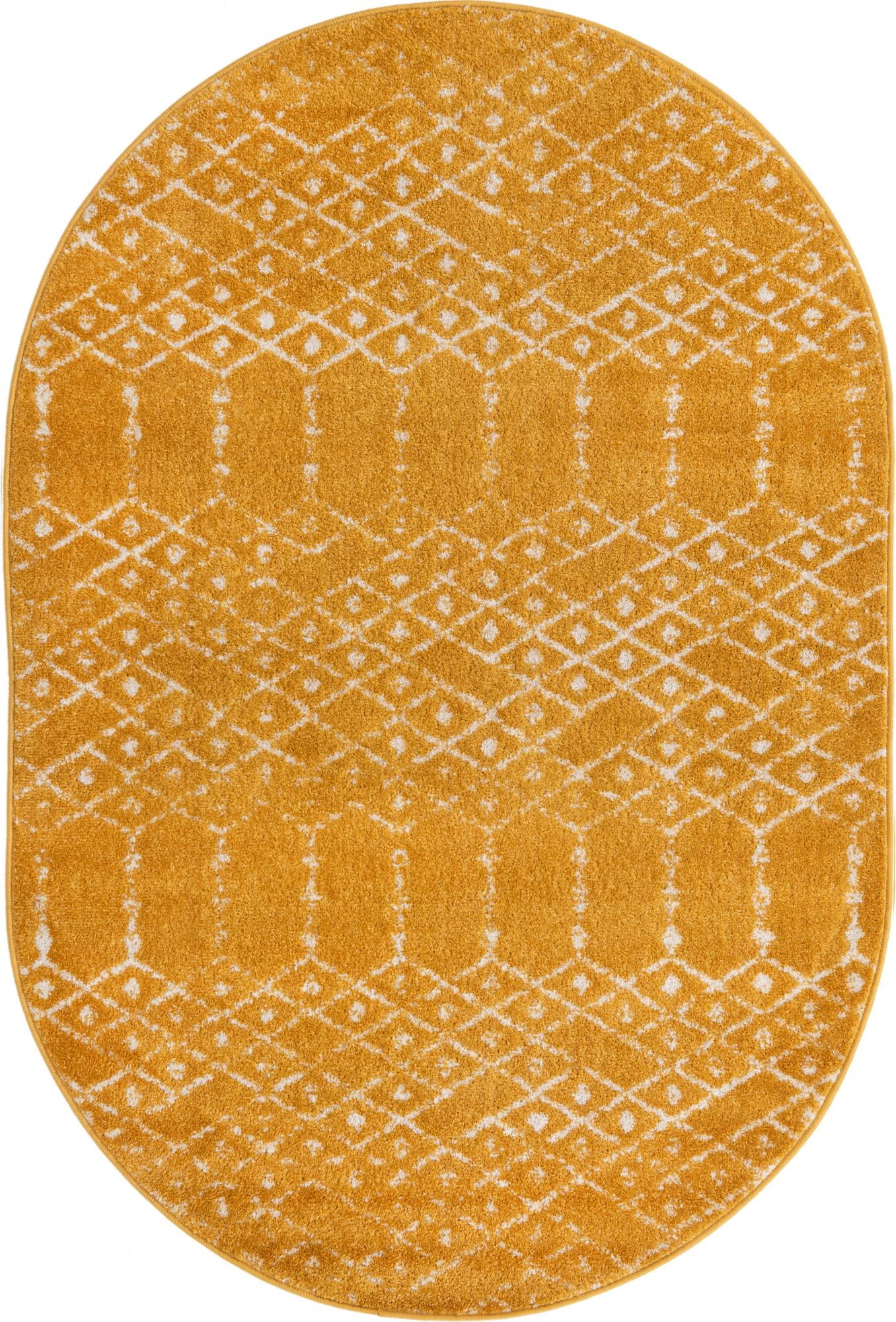 Rugs.com Paxon Trellis Collection Rug – 8 Ft Octagon Yellow Medium Rug ...