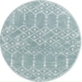 thumbnail image 1 of Rugs.com Paxon Trellis Collection Rug – 8 Ft Square Aqua Medium Rug Perfect For Living Rooms, Kitchens, Entryways, 1 of 1