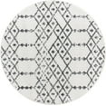 thumbnail image 1 of Rugs.com Paxon Trellis Collection Rug – 8 Ft Square Ivory Black Medium Rug Perfect For Living Rooms, Kitchens, Entryways, 1 of 1
